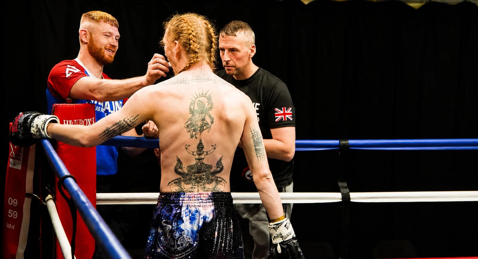 Adrenaline Muay Thai fighter in the corner before a bout